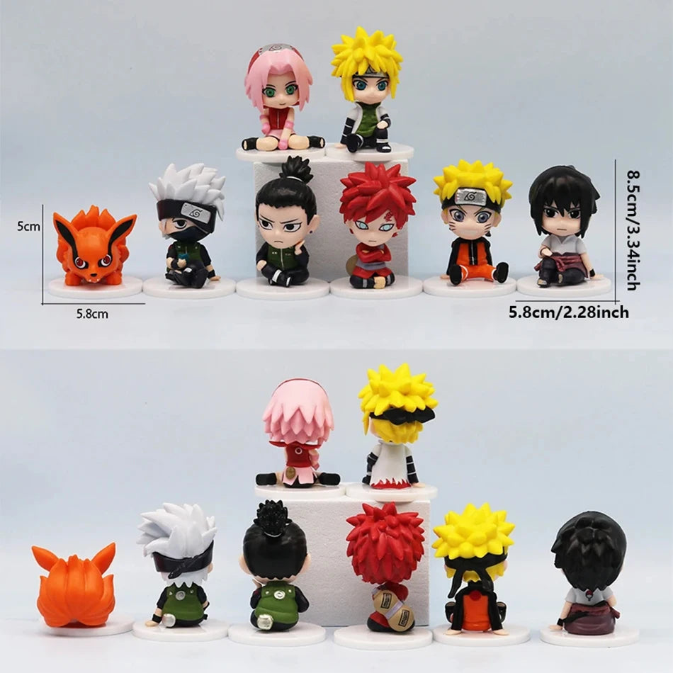 Naturo Anime Action Figure set of 8