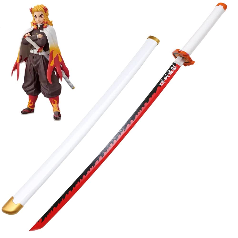 Demon Slayer Rengoku Kyojuro Anime Wooden Practice Katana