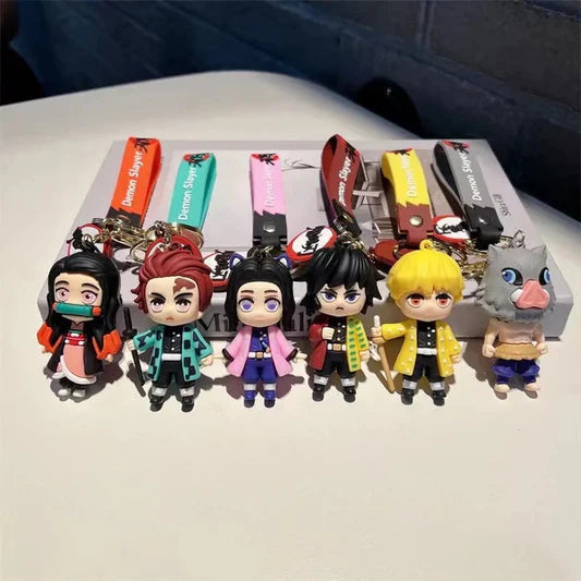Demon Slayer Silicon keychains- 12 pc pkt (60Rs per pc)