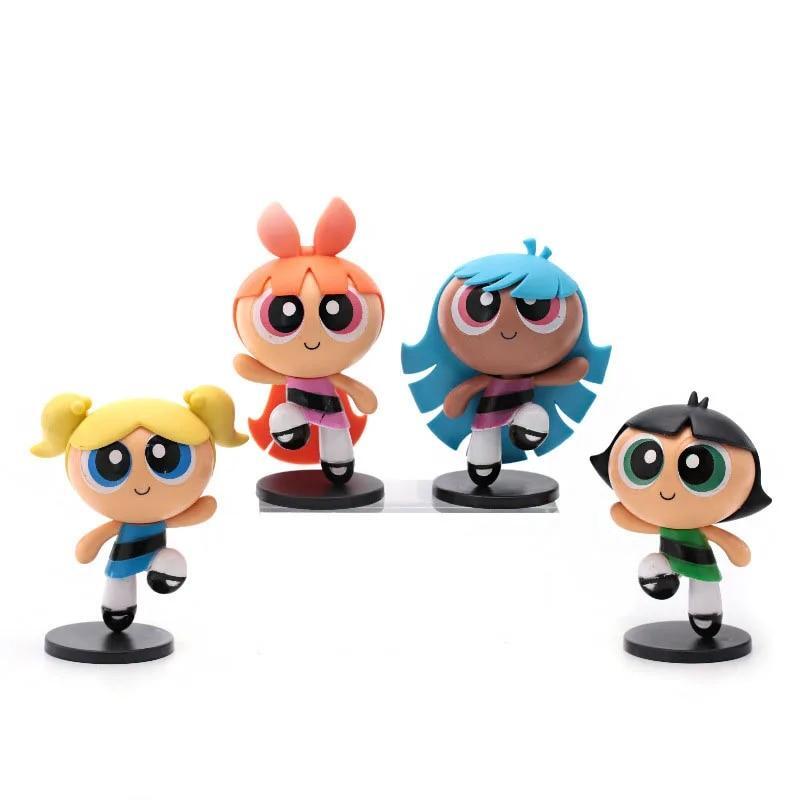 Powerpuff Girls Anime Action Figure Collectible set of 4
